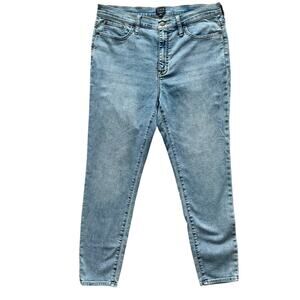J. Crew Jeans Women's Sz 33 Blue 10" High Rise Skinny Bodycon Preppy Casual